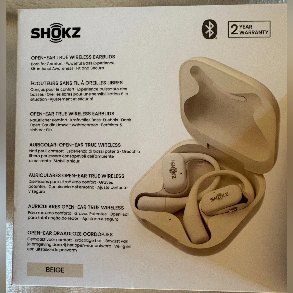 Shokz OpenFit Wireless Earbuds - Elegant Cream